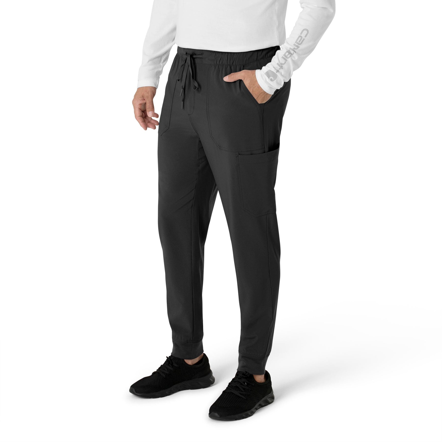 Force Cross-Flex Men's Jogger Scrub Pant Black side view