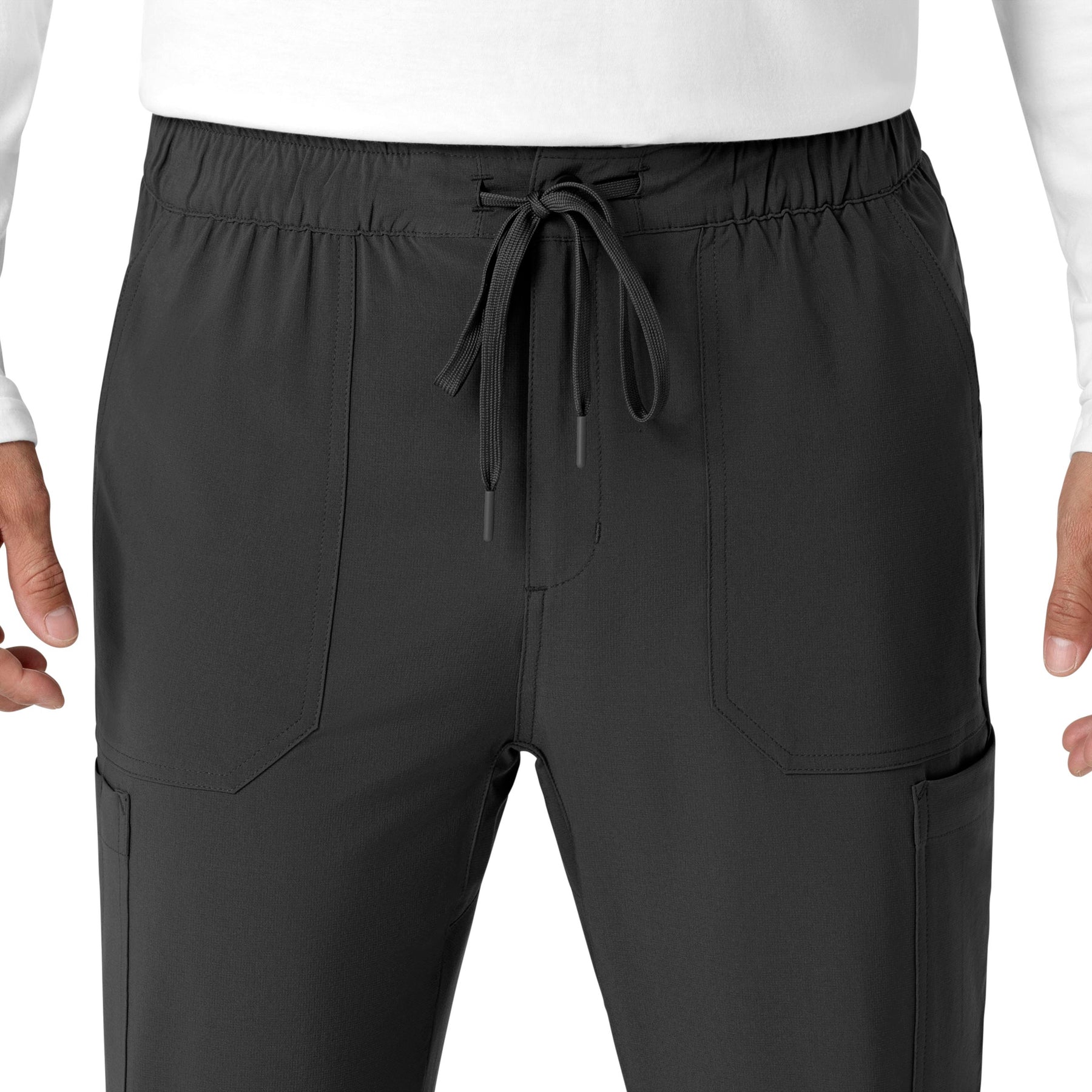 Force Cross-Flex Men's Jogger Scrub Pant Black front detail