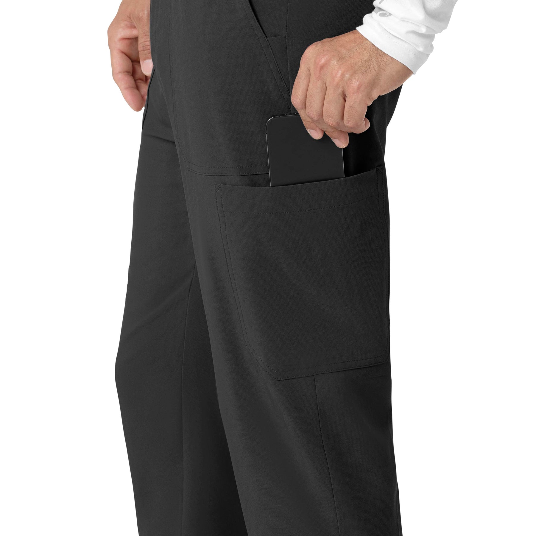 Force Cross-Flex Men's Jogger Scrub Pant Black hemline detail