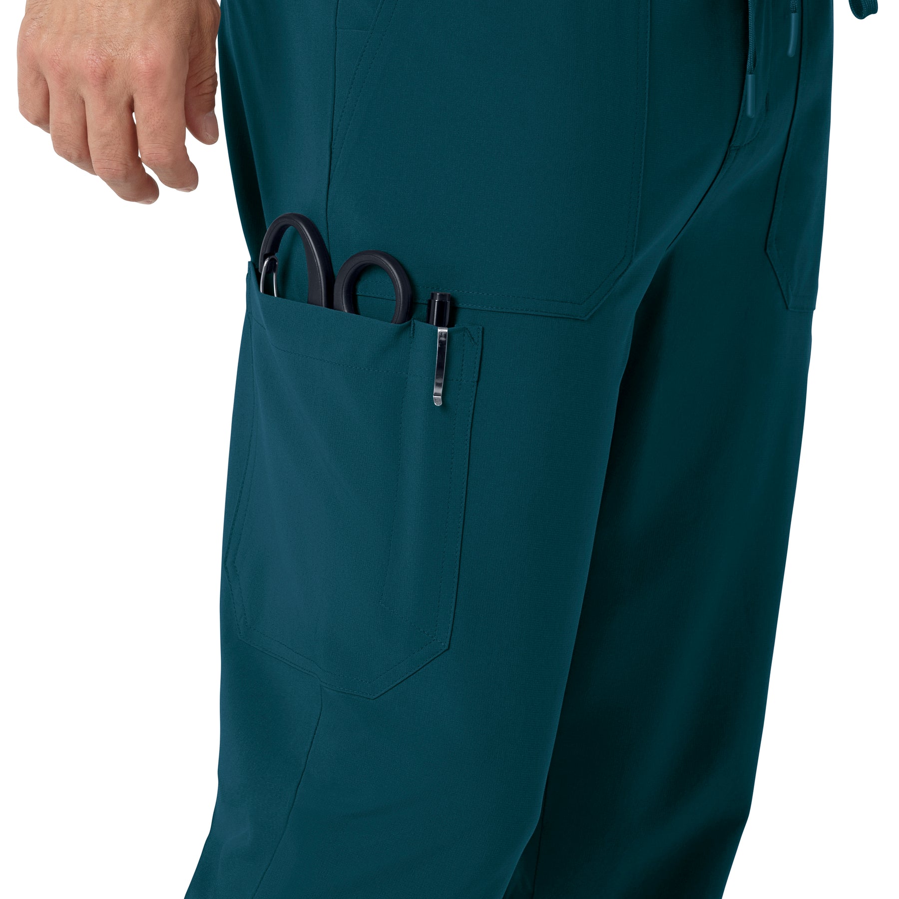 Force Cross-Flex Men's Jogger Scrub Pant Caribbean side detail 2