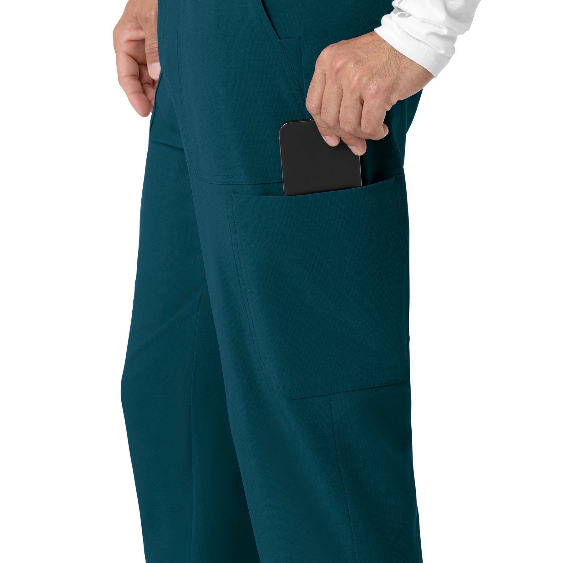 Force Cross-Flex Men's Jogger Scrub Pant Caribbean hemline detail
