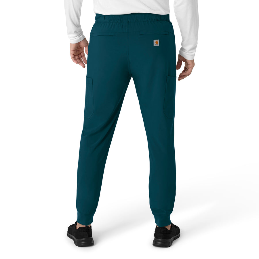 Force Cross-Flex Men's Jogger Scrub Pant Caribbean back view
