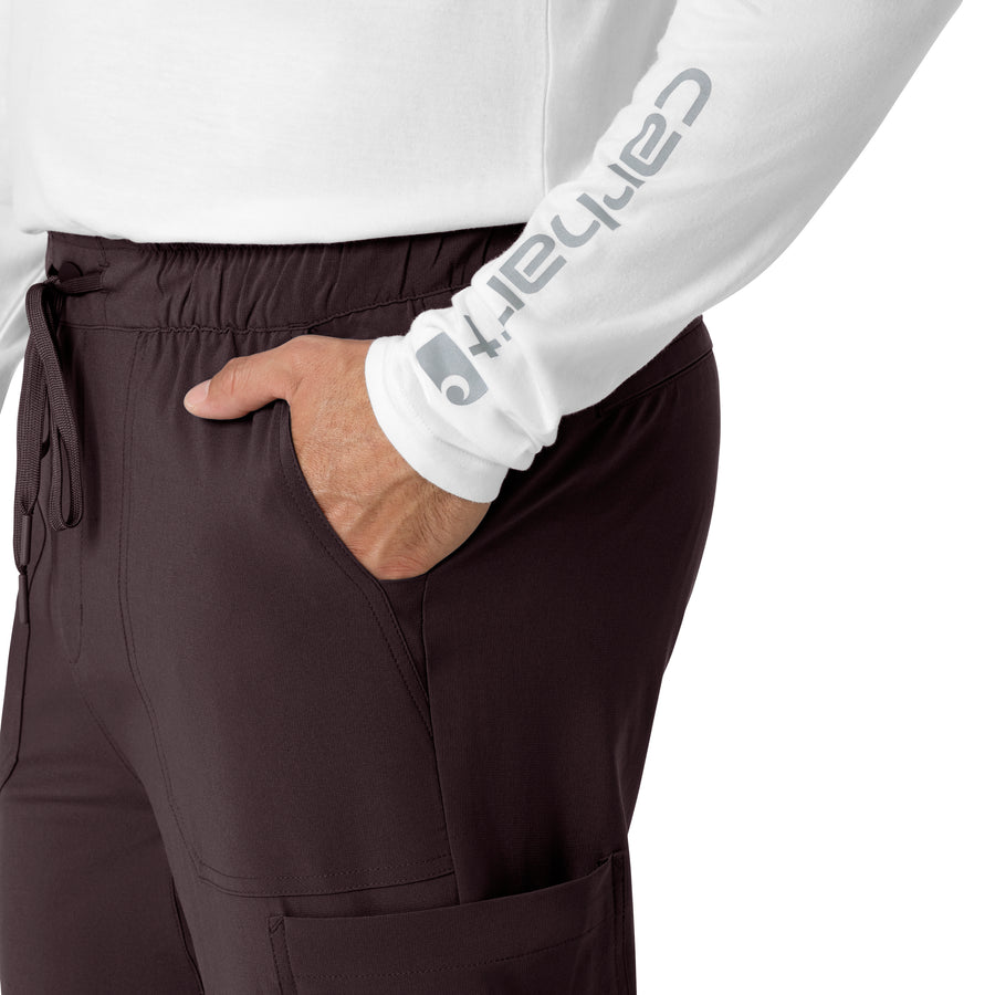 Carhartt Force Cross-Flex Men's Jogger Scrub Pant - Dark Sepia