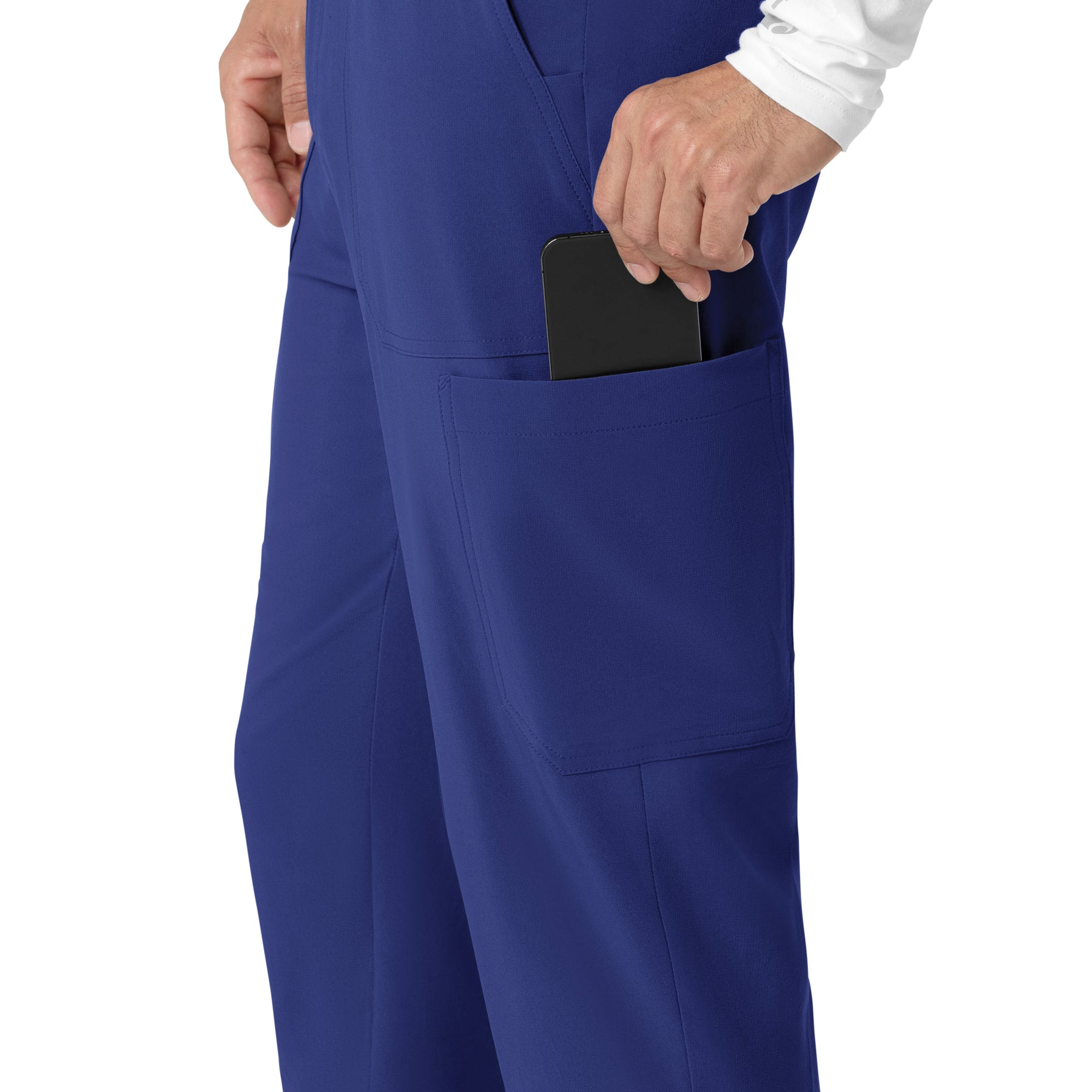 Force Cross-Flex Men's Jogger Scrub Pant Galaxy Blue hemline detail