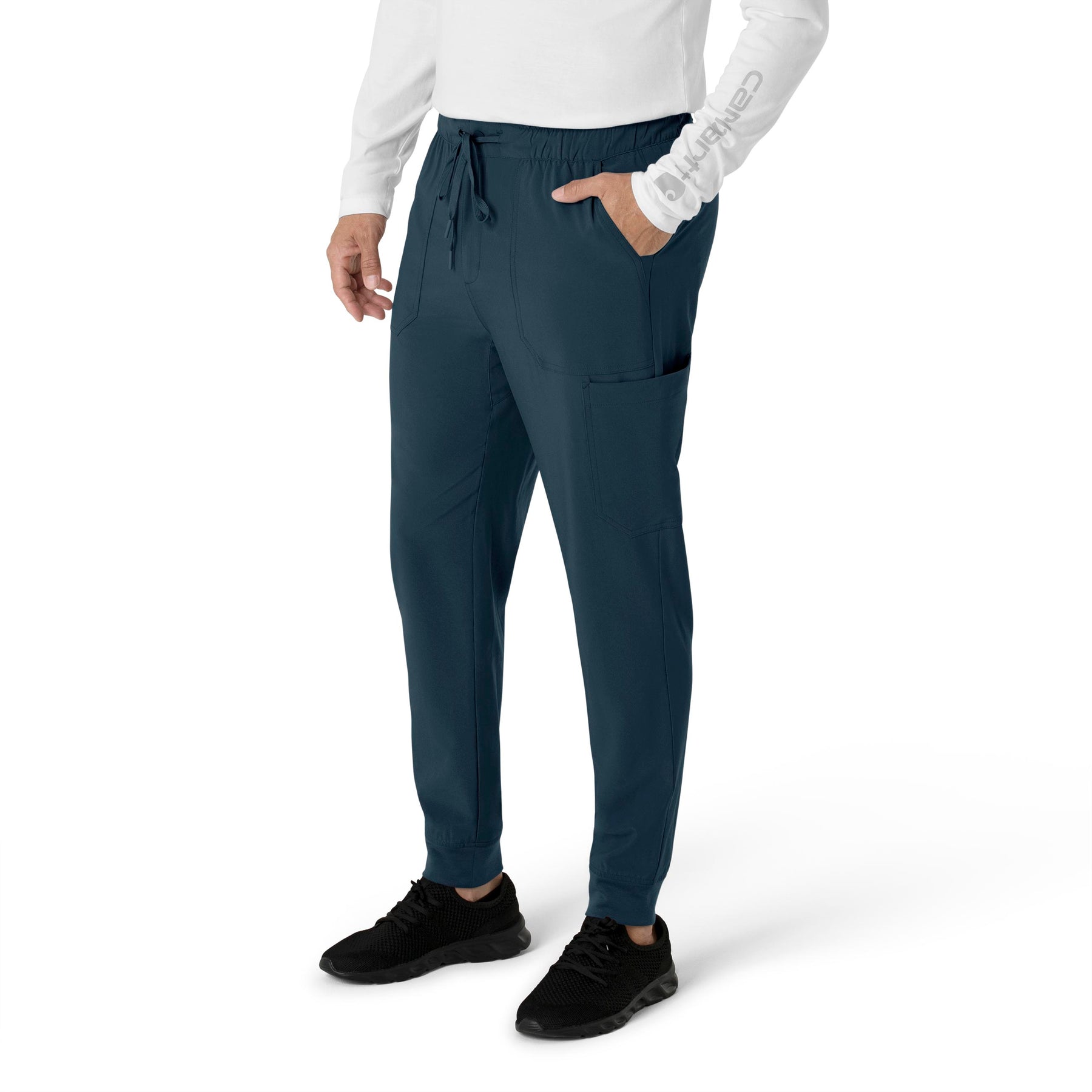 Force Cross-Flex Men's Jogger Scrub Pant Navy side view