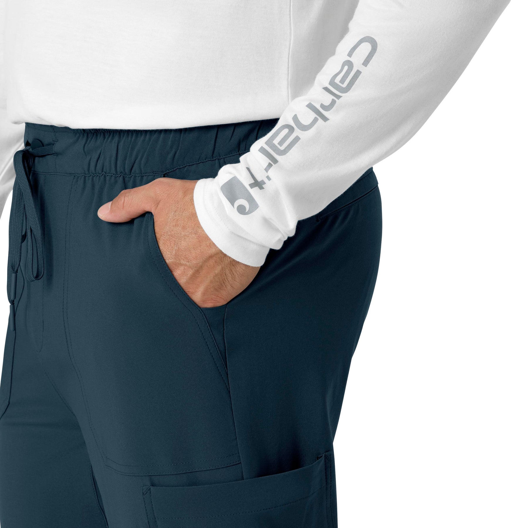Force Cross-Flex Men's Jogger Scrub Pant Navy side detail 1
