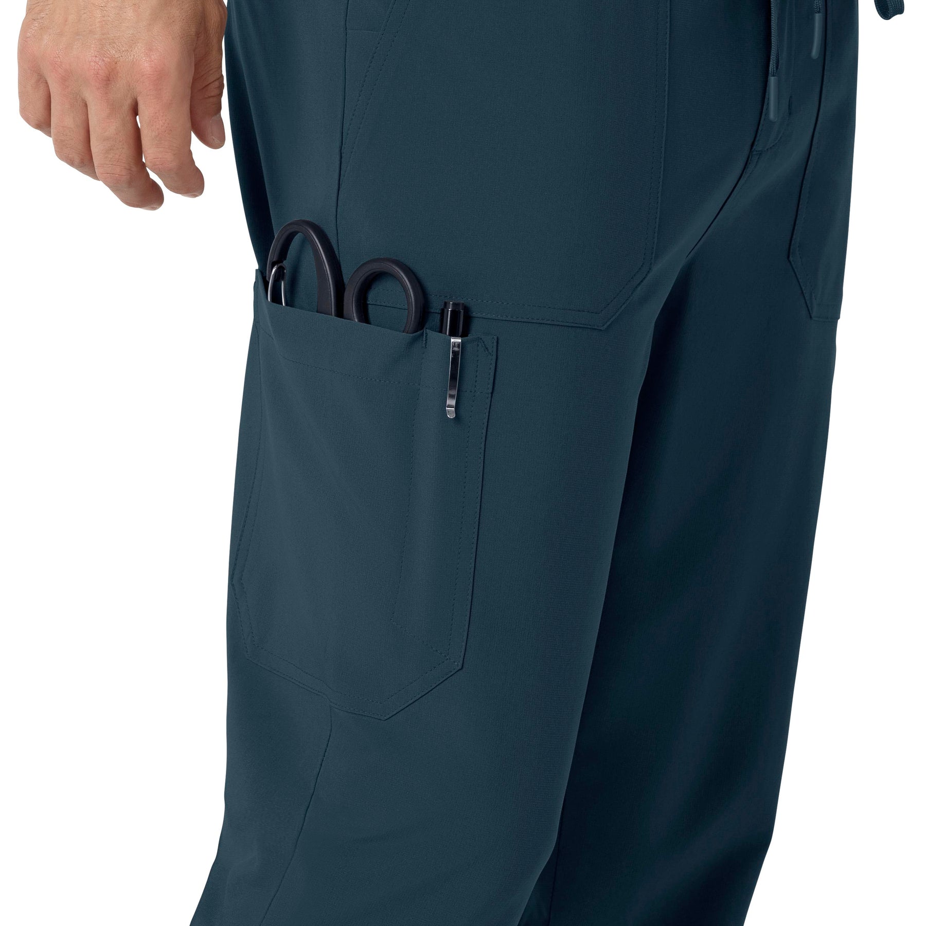 Force Cross-Flex Men's Jogger Scrub Pant Navy side detail 2