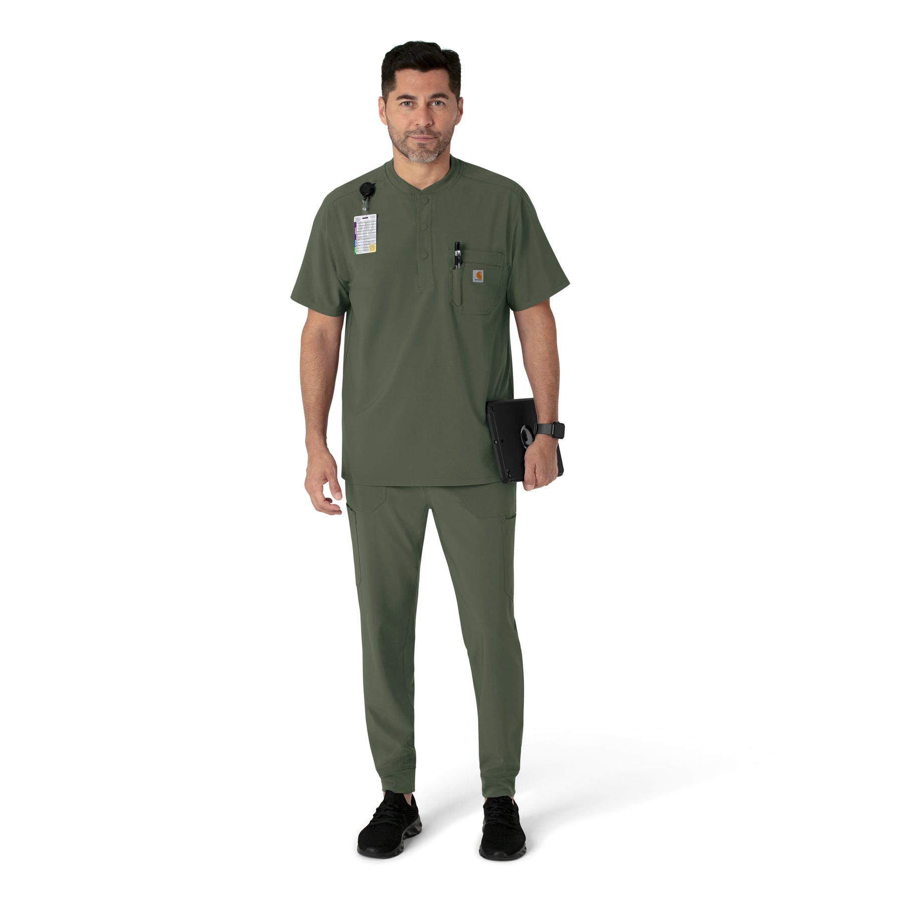 Force Cross-Flex Men's Jogger Scrub Pant Olive full scrub set