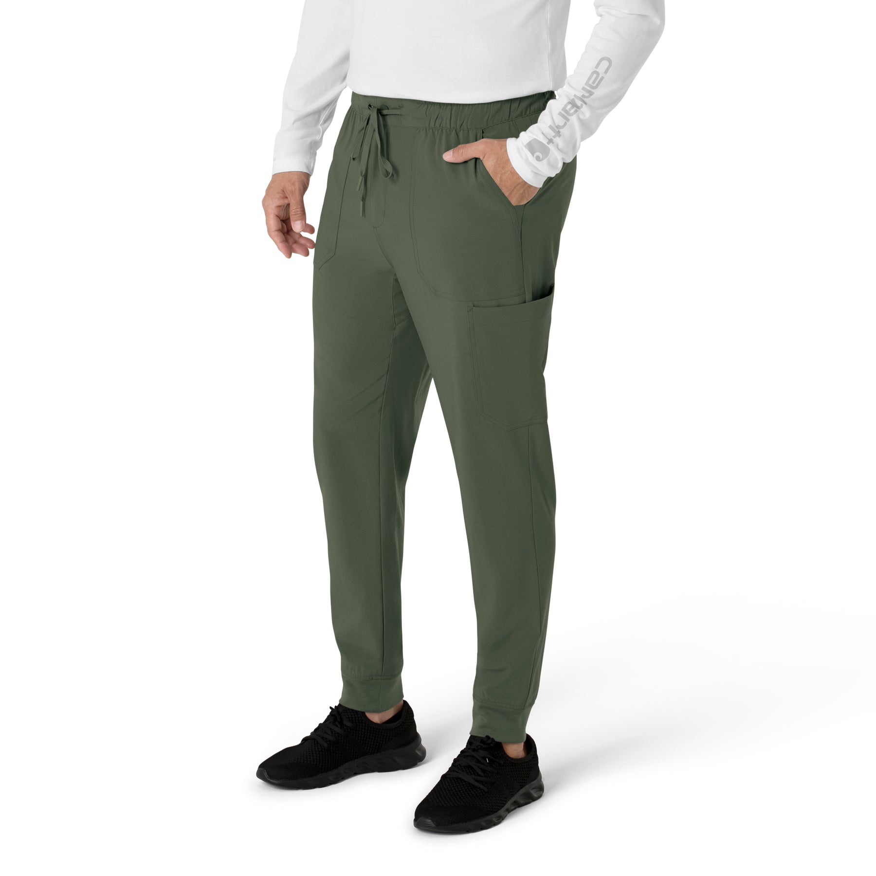 Force Cross-Flex Men's Jogger Scrub Pant Olive side view