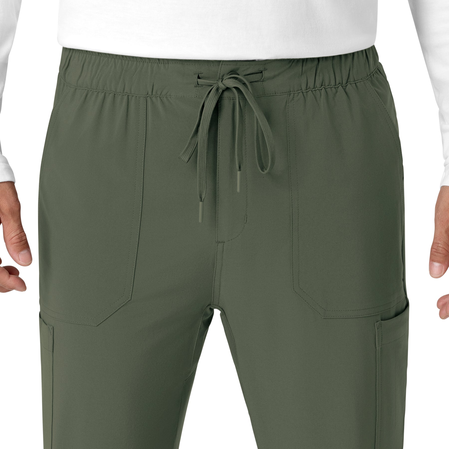 Force Cross-Flex Men's Jogger Scrub Pant Olive front detail