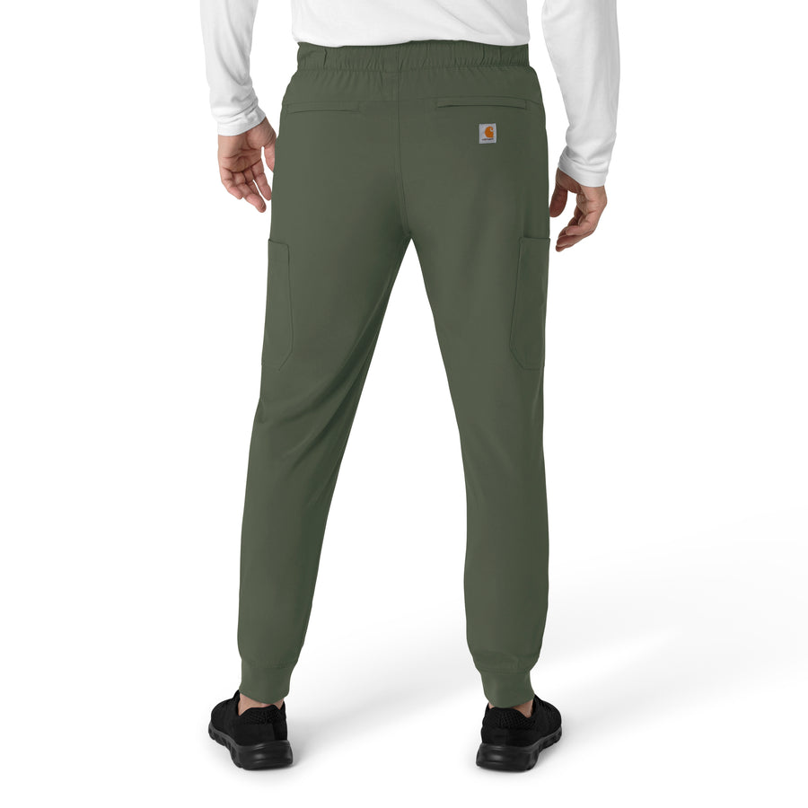 Force Cross-Flex Men's Jogger Scrub Pant Olive back view