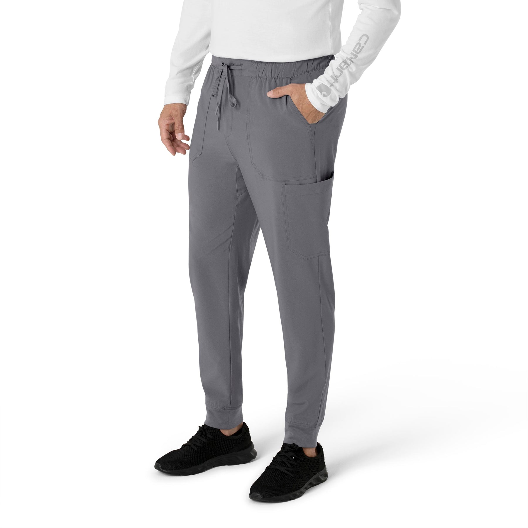 Force Cross-Flex Men's Jogger Scrub Pant Pewter side view