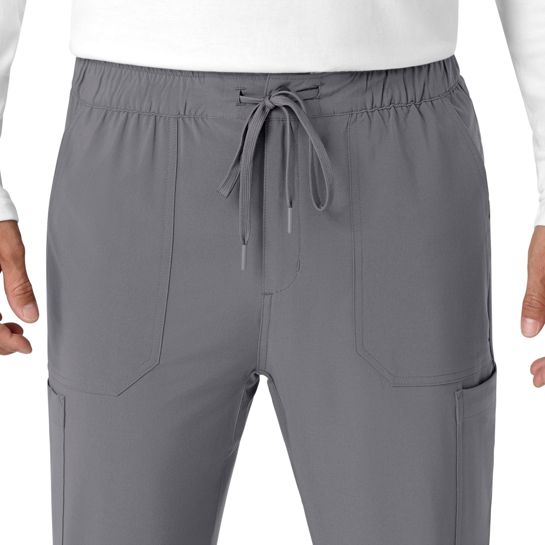 Force Cross-Flex Men's Jogger Scrub Pant Pewter front detail