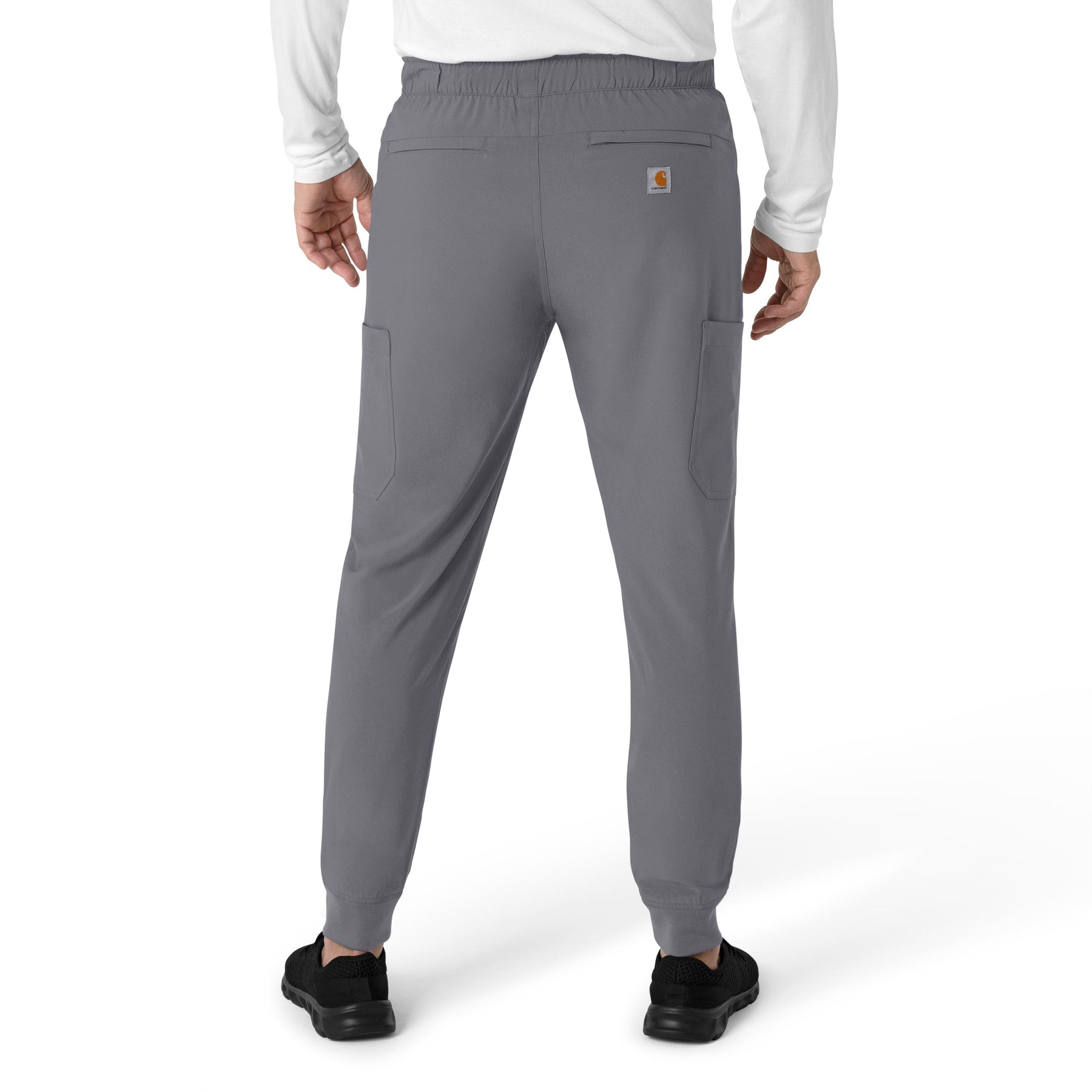 Force Cross-Flex Men's Jogger Scrub Pant Pewter back view