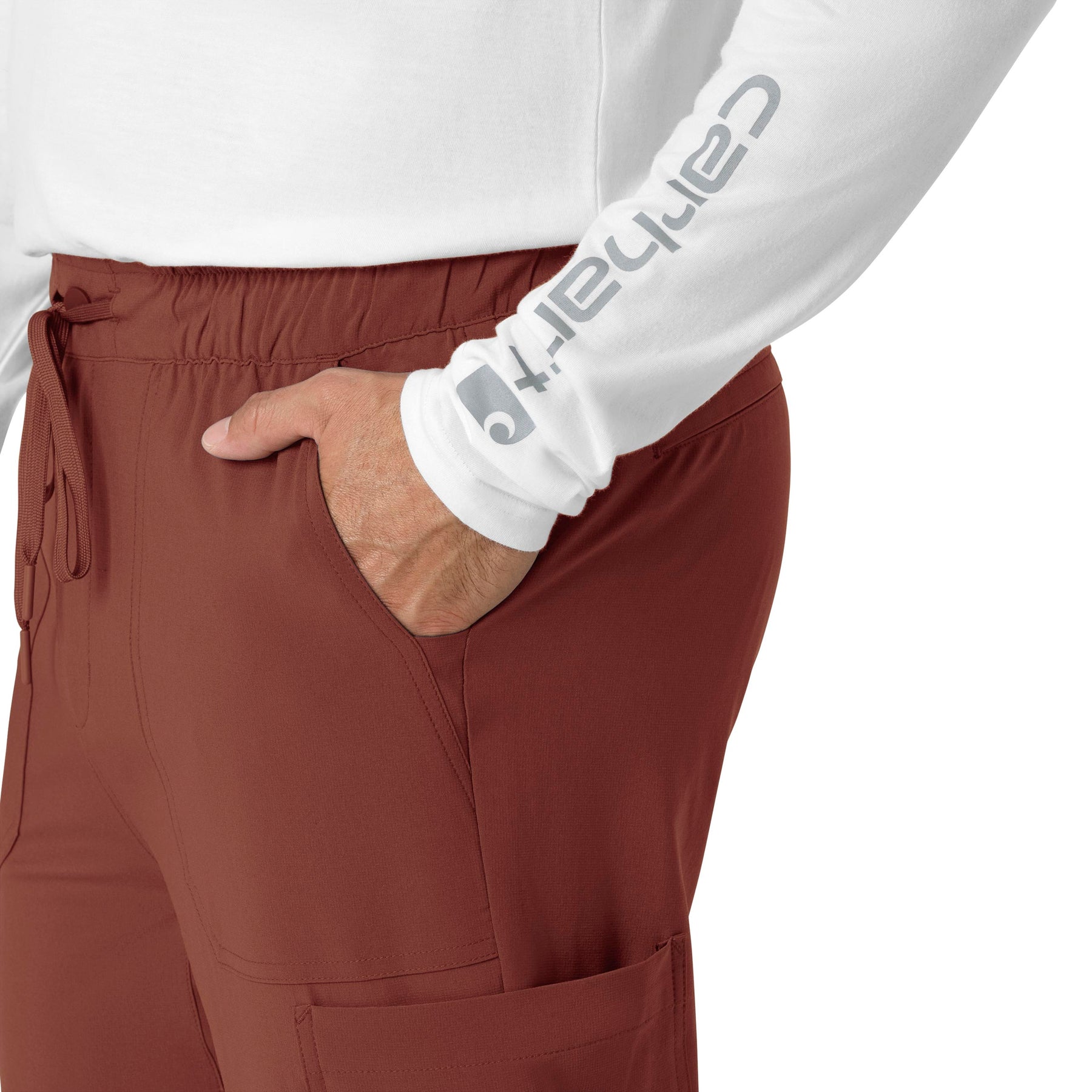 Force Cross-Flex Men's Jogger Scrub Pant Sable side detail 1