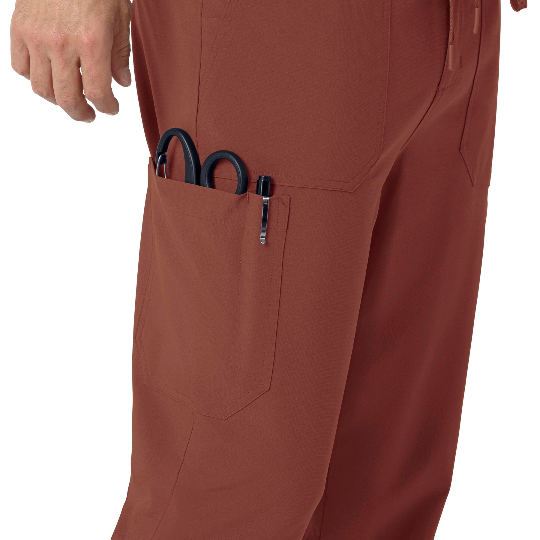 Force Cross-Flex Men's Jogger Scrub Pant Sable side detail 2