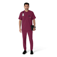 Force Cross-Flex Men's Jogger Scrub Pant Wine full scrub set