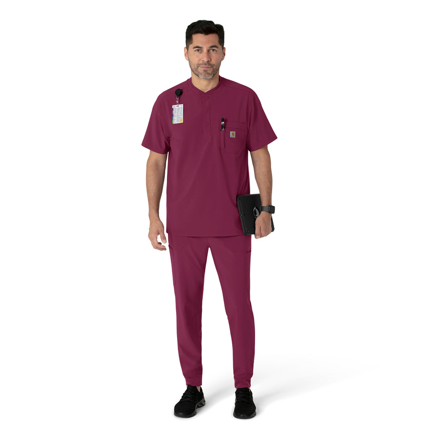 Force Cross-Flex Men's Jogger Scrub Pant Wine full scrub set