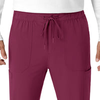 Force Cross-Flex Men's Jogger Scrub Pant Wine front detail