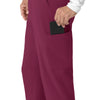 Force Cross-Flex Men's Jogger Scrub Pant Wine hemline detail
