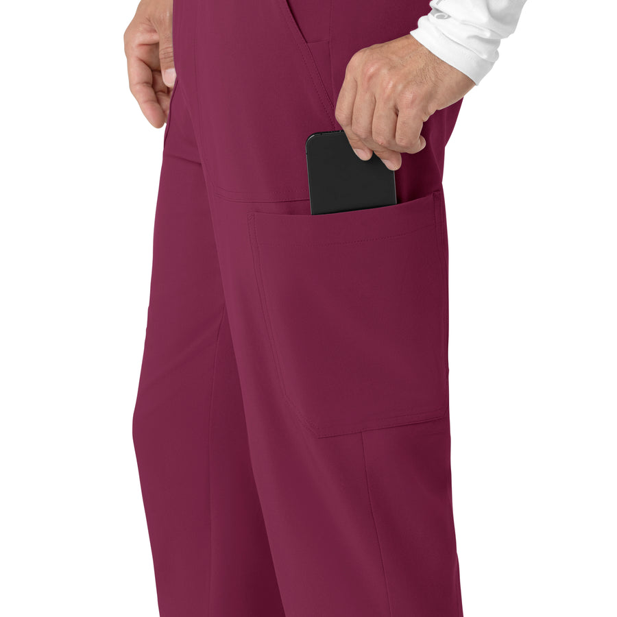 Force Cross-Flex Men's Jogger Scrub Pant Wine hemline detail