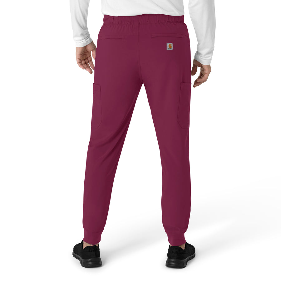 Force Cross-Flex Men's Jogger Scrub Pant Wine back view