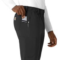 Force Cross-Flex Men's Straight Leg Scrub Pant Black hemline detail