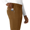Force Cross-Flex Men's Straight Leg Scrub Pant Carhartt Brown hemline detail