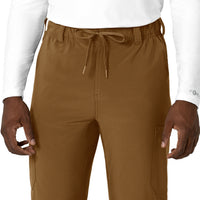 Force Cross-Flex Men's Straight Leg Scrub Pant Carhartt Brown back detail