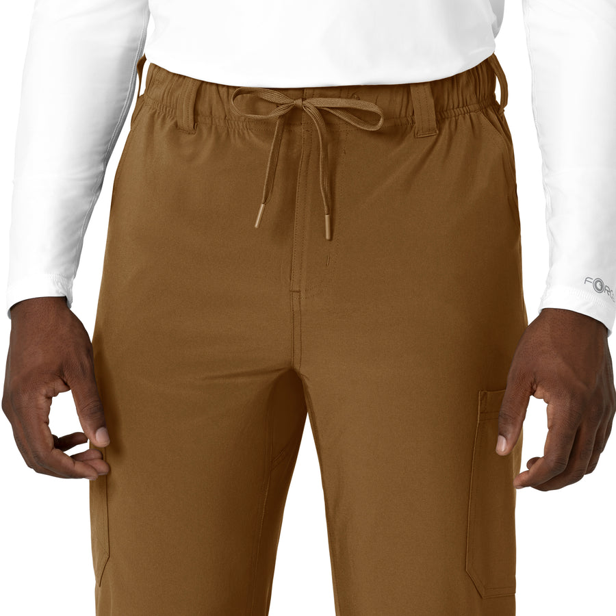 Force Cross-Flex Men's Straight Leg Scrub Pant Carhartt Brown back detail