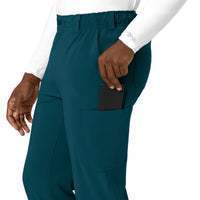 Force Cross-Flex Men's Straight Leg Scrub Pant Caribbean side detail 2