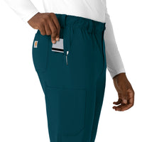 Force Cross-Flex Men's Straight Leg Scrub Pant Caribbean hemline detail