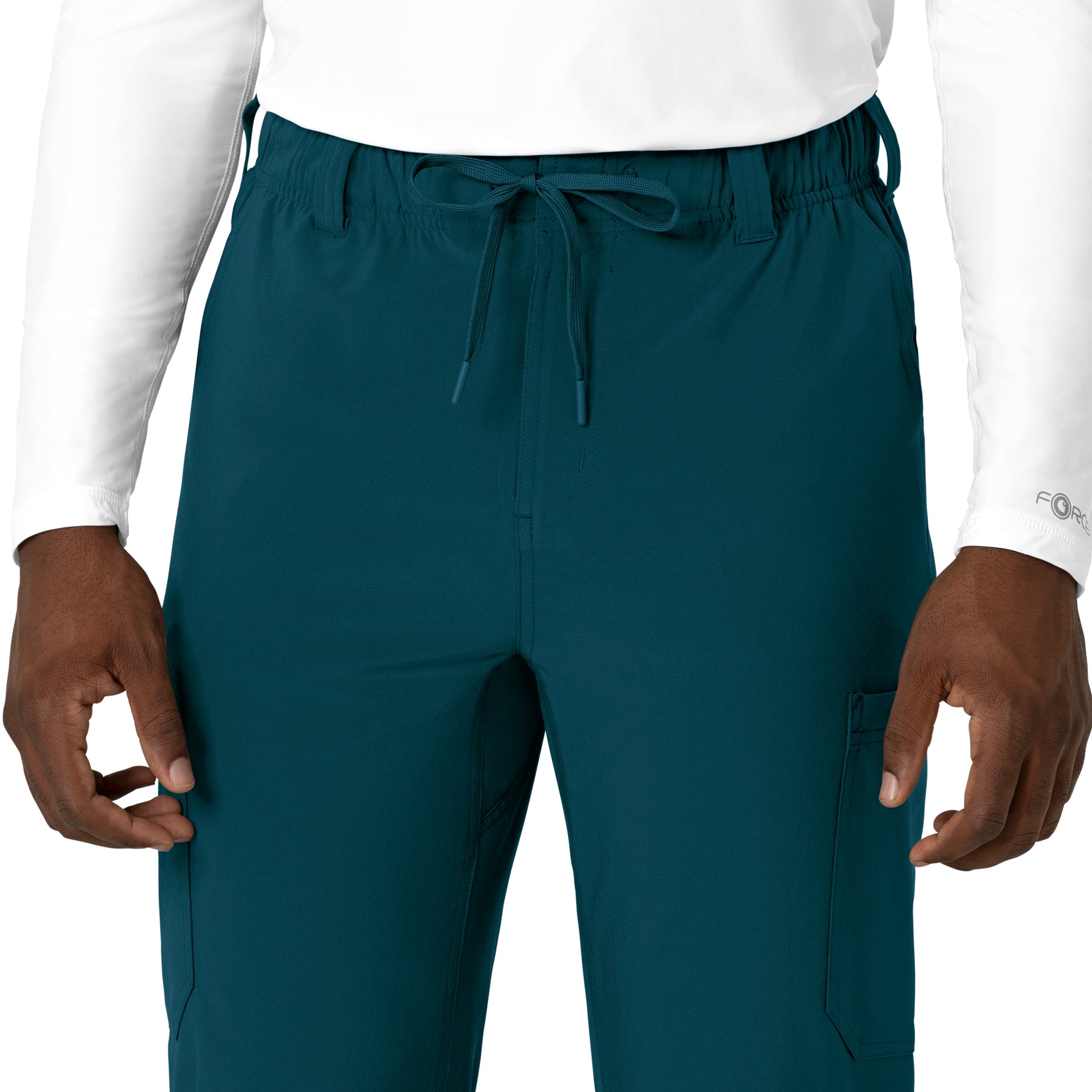 Force Cross-Flex Men's Straight Leg Scrub Pant Caribbean back detail