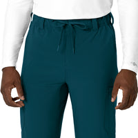 Force Cross-Flex Men's Straight Leg Scrub Pant Caribbean back detail
