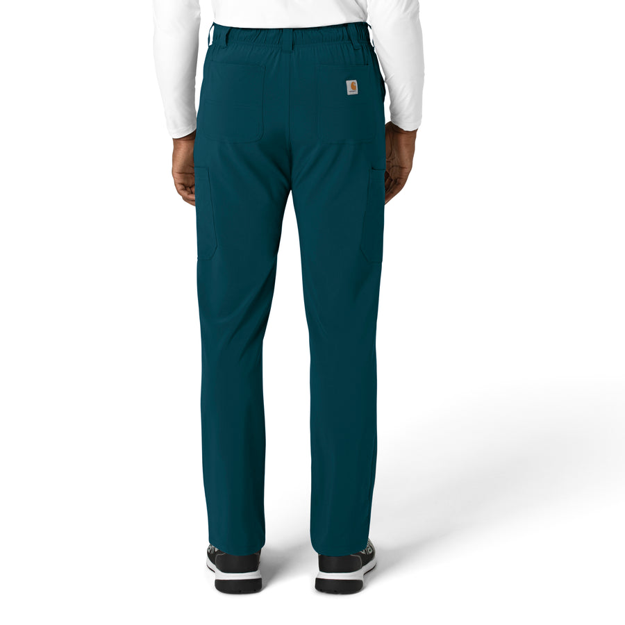 Force Cross-Flex Men's Straight Leg Scrub Pant Caribbean back view