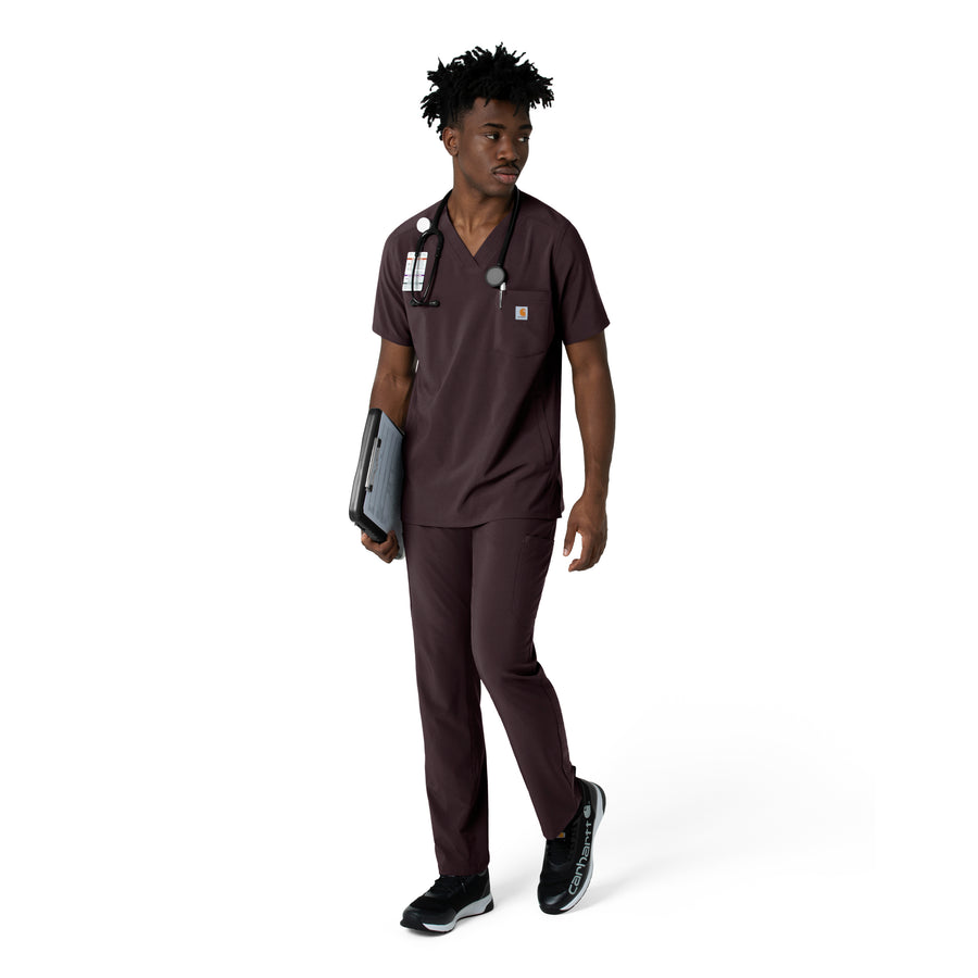 Carhartt Force Cross-Flex Men's Straight Leg Scrub Pant - Dark Sepia scrub set