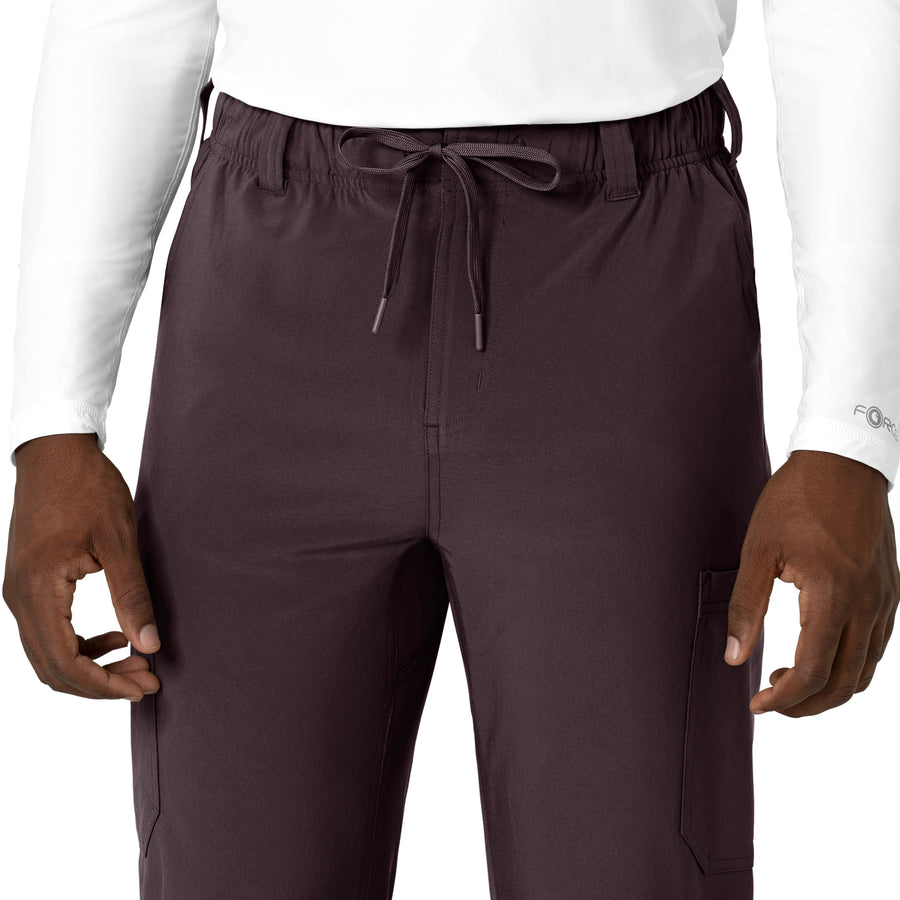 Carhartt Force Cross-Flex Men's Straight Leg Scrub Pant - Dark Sepia drawstring