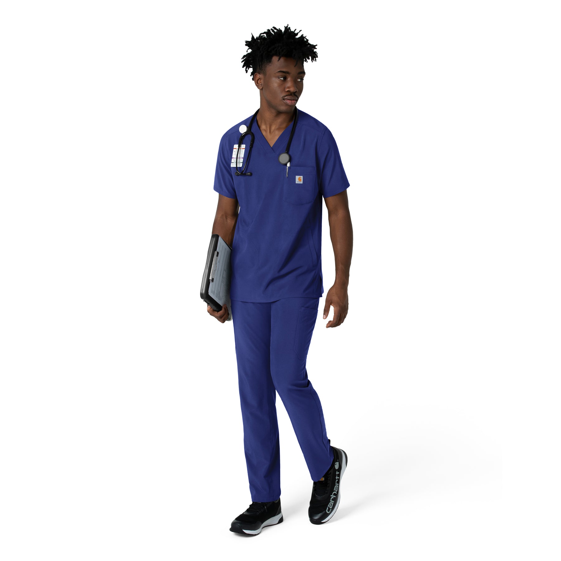 Force Cross-Flex Men's Straight Leg Scrub Pant Galaxy Blue full scrub set