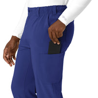 Force Cross-Flex Men's Straight Leg Scrub Pant Galaxy Blue side detail 2