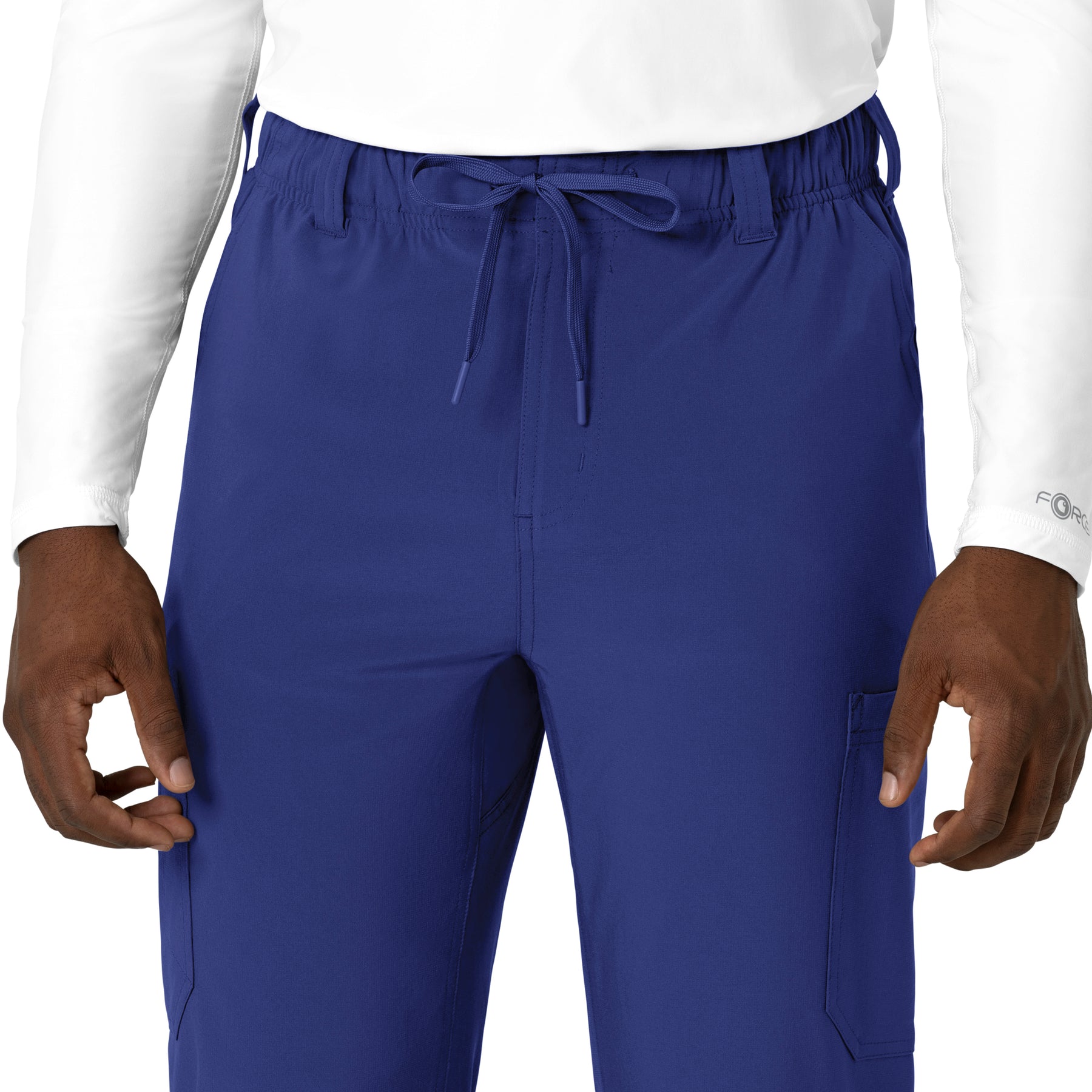 Force Cross-Flex Men's Straight Leg Scrub Pant Galaxy Blue back detail