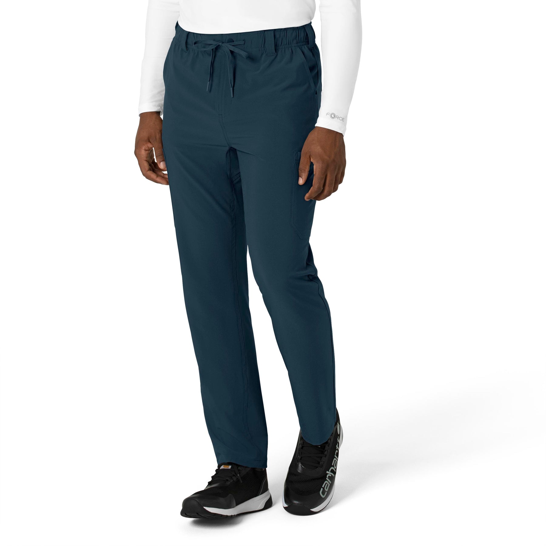 Force Cross-Flex Men's Straight Leg Scrub Pant Navy side view