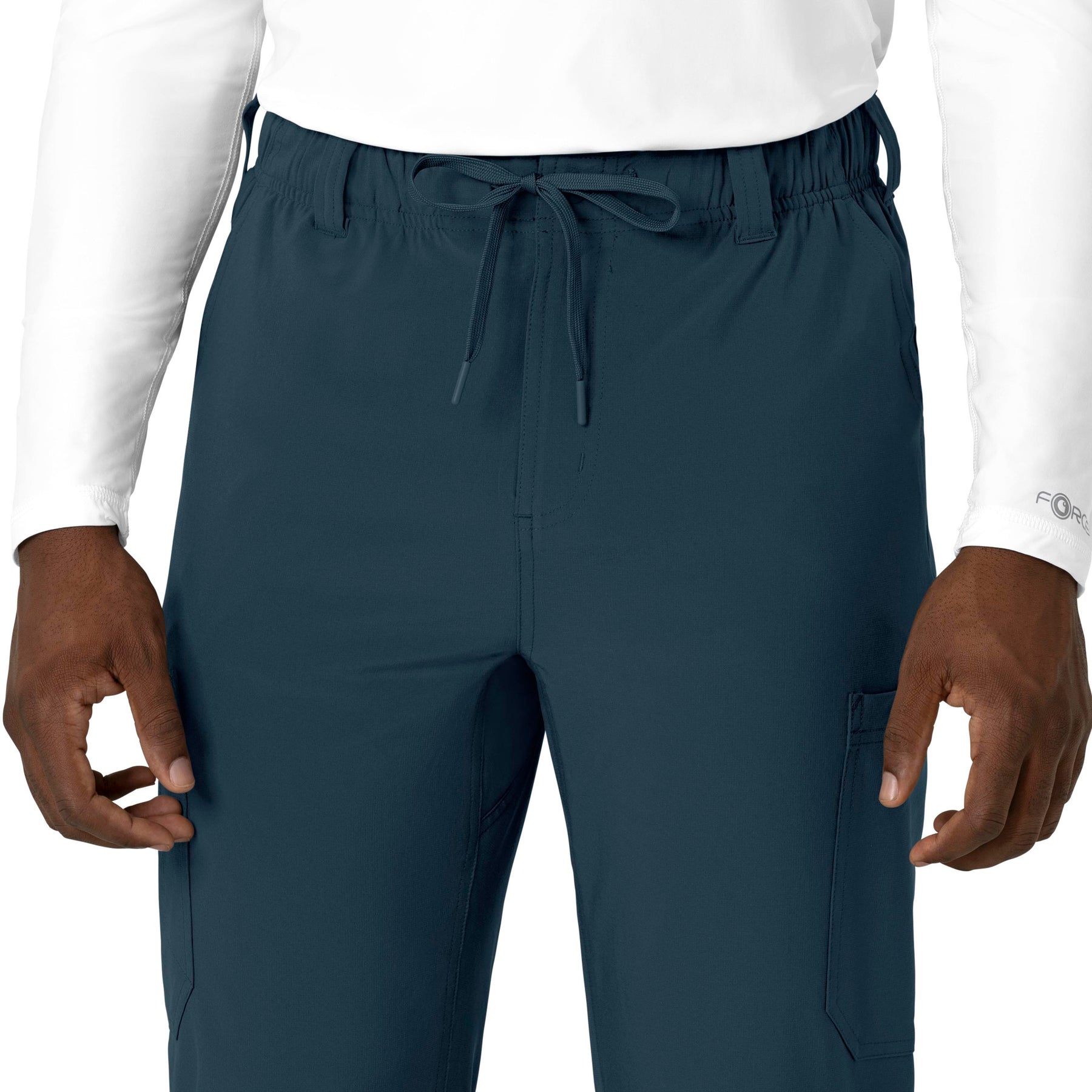 Force Cross-Flex Men's Straight Leg Scrub Pant Navy back detail