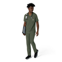 Force Cross-Flex Men's Straight Leg Scrub Pant Olive full scrub set