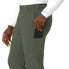 Force Cross-Flex Men's Straight Leg Scrub Pant Olive side detail 2