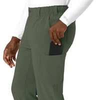 Force Cross-Flex Men's Straight Leg Scrub Pant Olive side detail 2