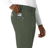 Force Cross-Flex Men's Straight Leg Scrub Pant Olive hemline detail