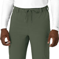 Force Cross-Flex Men's Straight Leg Scrub Pant Olive back detail