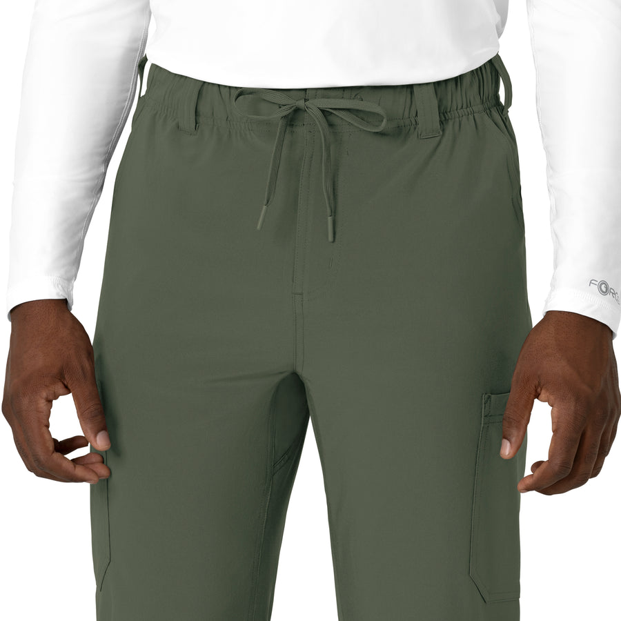 Force Cross-Flex Men's Straight Leg Scrub Pant Olive back detail