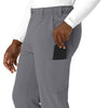 Force Cross-Flex Men's Straight Leg Scrub Pant Pewter side detail 2