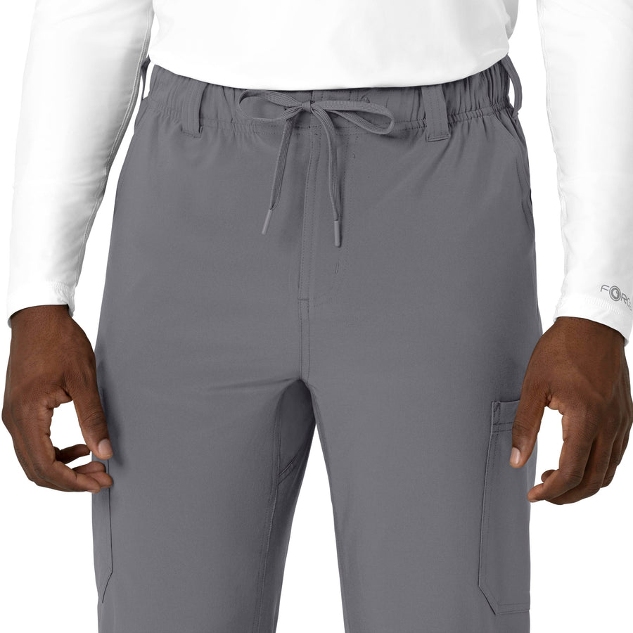 Force Cross-Flex Men's Straight Leg Scrub Pant Pewter back detail